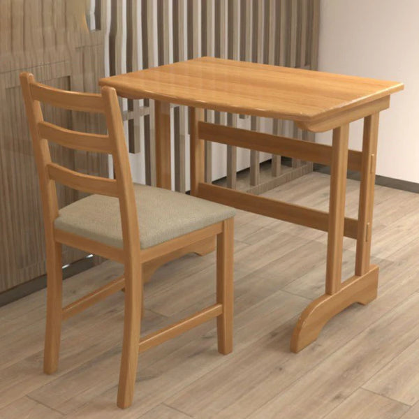 CM 75 X 55 مكتب مع كرسي خشب زان طبيعي